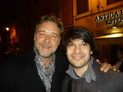 Altra star di Hollywood: il "gladiatore" Russell Crowe